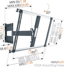 Vogel THIN 545 Ultra-Thin Full-Motion TV Wall Mount (TV Size 40"-65") - Wired Store
