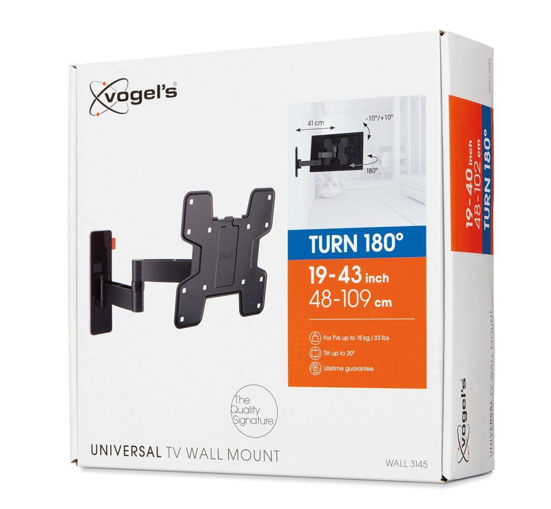 Vogel WALL 3145 Full-Motion TV Wall Mount (19"-43") [Black] - Wired Store